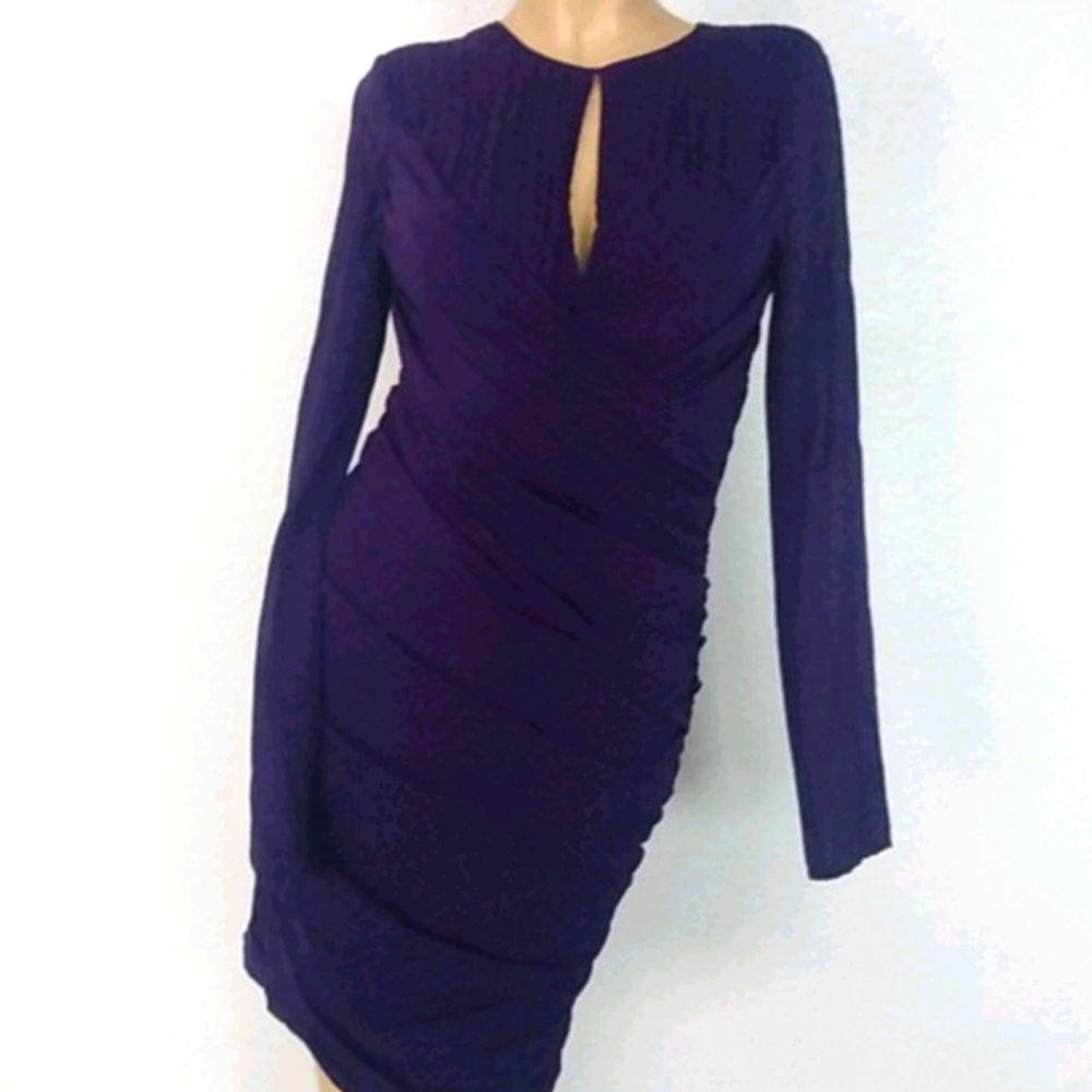 JILL by Jill Stuart silk ruched cocktail dress